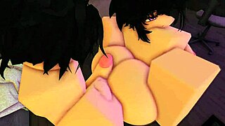 She trains ass handling skills in Roblox challenge