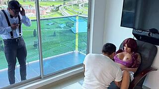 Cheating slut fucks lover right in front of her boyfriend 😈👀