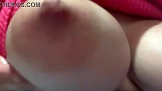 Watch big natural tits bounce with hard nipples teasing closeup!