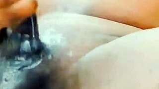 crossdresser pisses masturbates small cock in office toilet