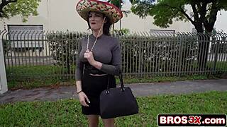 Brunette Latina lured by cash for screaming bang bus pounding