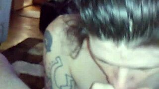 Pregnant Amateur Deepthroats Thick 8-Inch Uncut Cock POV