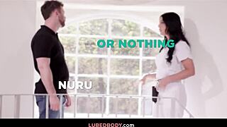 Queenie Sateen Nuru Titty Fuck Explosion!