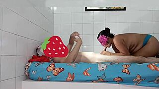 halloween friend swallows huge cock after netflix invite in florida