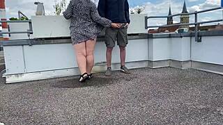 i peed everywhere with this huge ass mature cougar outdoors...
