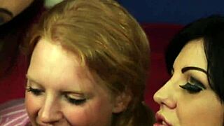 cfnm domina 😈 jerks the blindfolded dork's cock with humiliating handjob frenzy