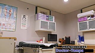 Dr tampa examines aria nicole's shaved pussy toys