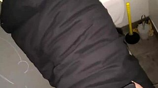 busted! couple keeps pounding anal assfucking in dirty public restroom