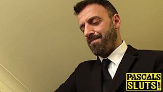 Gorgeous Glasses Sub Spanked Then Rough Anal Pounded!