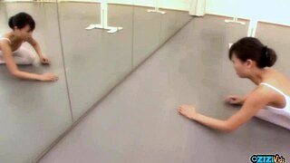 check out this sexy skinny ballerina posing naked fingering tight pussy big clit orgasm