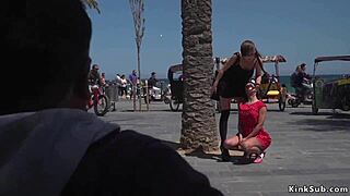 curvy petite euro babe flashes hardcore lesbian bdsm on public streets