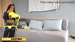 AMATEUR AFRO LATINA MILF booty anal pounded at pov casting