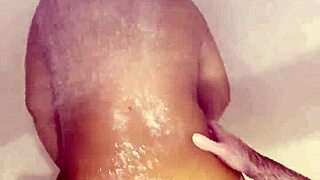 black babe takes huge cock deep in steamy shower pounding 💦🍆😍