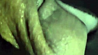 goth babe blindfolds for close-up sensual lick and gag cum swallow