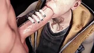 cute teen teases with anal beads before deepthroating cock and tight pussy ride