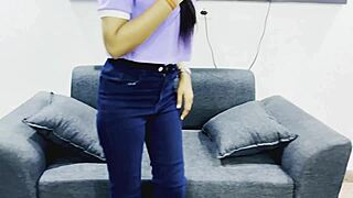 indian teen model masturbates wildly solo