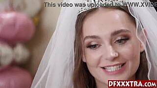 Sexy Teen Bride Aften Opal Gangbanged by Husband's Black Friends at Wedding