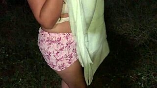 curvy latina babe flashes big tits and ass wildly