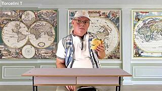 teacher Everlain teases student Torcelini's tight pussy in stockings