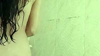 college latina coed flashes her big pussy lips then masturbates in shower before getting caught