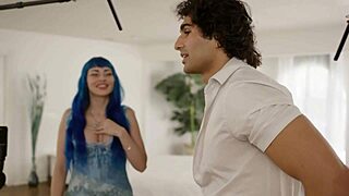 Big booty Jewelz Blu rides blind date cock in ripped clothes frenzy