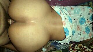 shh, eating this latina's big ass doggystyle while guests are home