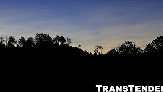 Redhead shemale khloe kay takes dick deep in ass and cum blast