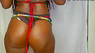 BIG BOOTY ebony NURSE dances sensual strips naked tight pussy!