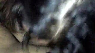 Cheating nerd gives intense blowjob session