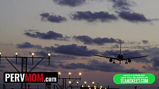 stepmom's huge titties drive stepson wild in bed