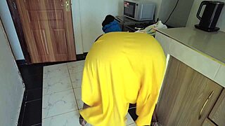 housegirl, your boss can't resist fucking that big ass in your dress?