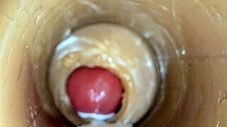 ASMR Super Cum Fills Tight Wet Vagina with Juicy Internal Close-Up 4K View!