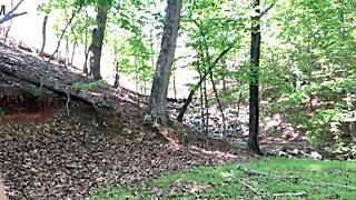 Clitlicker662 flashes hairy pussy outdoors masturbating to orgasm publicly