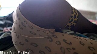 horny skinny ebony rides throbbing cock wildly