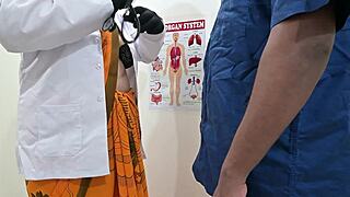 sexy bangladeshi doctor gives steamy handjob to patient in hospital room