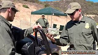 fake cop blonde honey sucks blows facial on car hood outdoors 🚔💦