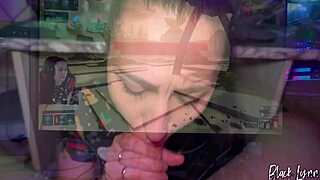 Newbie streamer chick grabs her first donate by slurping up huge cock cum mouthful pov