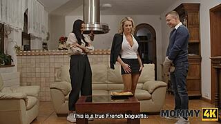 French cougar mommy seduces in cheating fuck
