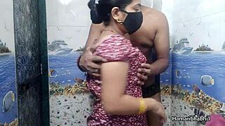 Desi bhabhi's best handjob makes husband cum on blue panties