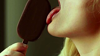 wanna cool my dripping pussy with this ice cream vibrator bite my lips