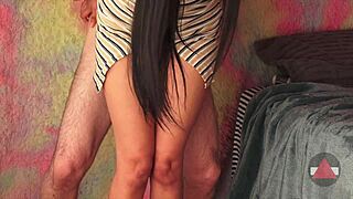 lifted filipina's skirt for thigh fuck and pussy fetish!