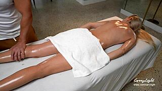 pervert masseur makes client squirt like a fountain outdoors