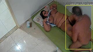 hidden cam catches busty wife cheating with neighbor cumshots