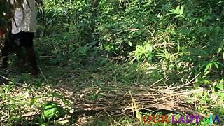 Lucky Hunter Fucks Horny Bush Girl Deep in African Wild