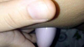 Teasing her wet big clit pussy lips juicy and ready