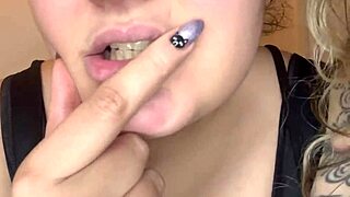 Curvy mommy slut chokes on daddy's cock backstage rough pounding