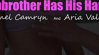 aria valencia spots chanel camryn's stepbro boner in bikini bath