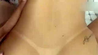 innocent kiss between busty brazilian milfs turns bisexual orgy tease