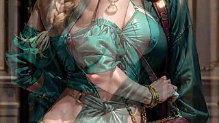 i flash my pussy in high fashion ai generated blonde style