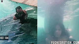 😍 helen star submits with hubby to oral vibrator blindfold poolside latina skinny toys